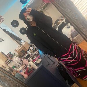 Vintage Monster Energy Zip Up Hoodie, Size XL